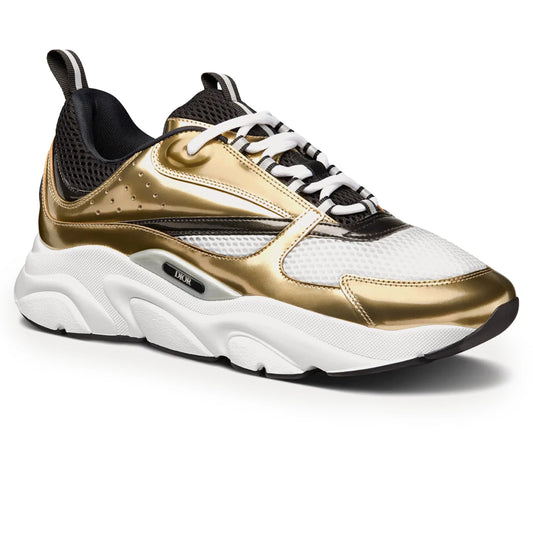 Dior B22 White Gold Black Trainer