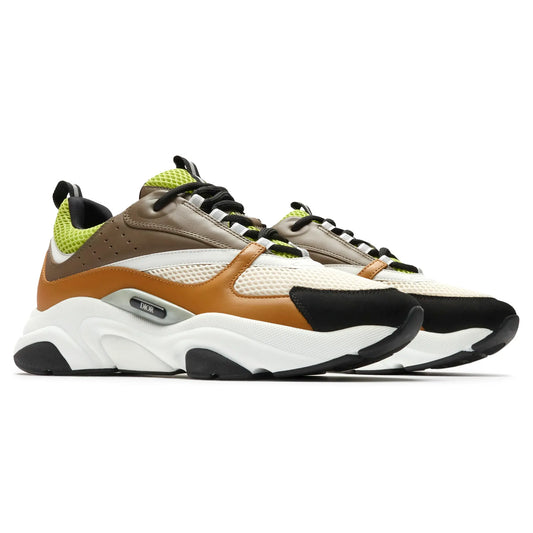 Dior B22 Brown Lime Green Trainer