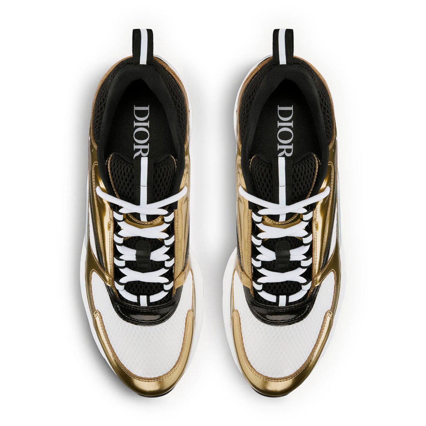 Dior B22 White Gold Black Trainer